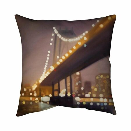 FONDO 26 x 26 in. New-York At Night-Double Sided Print Indoor Pillow FO2773682